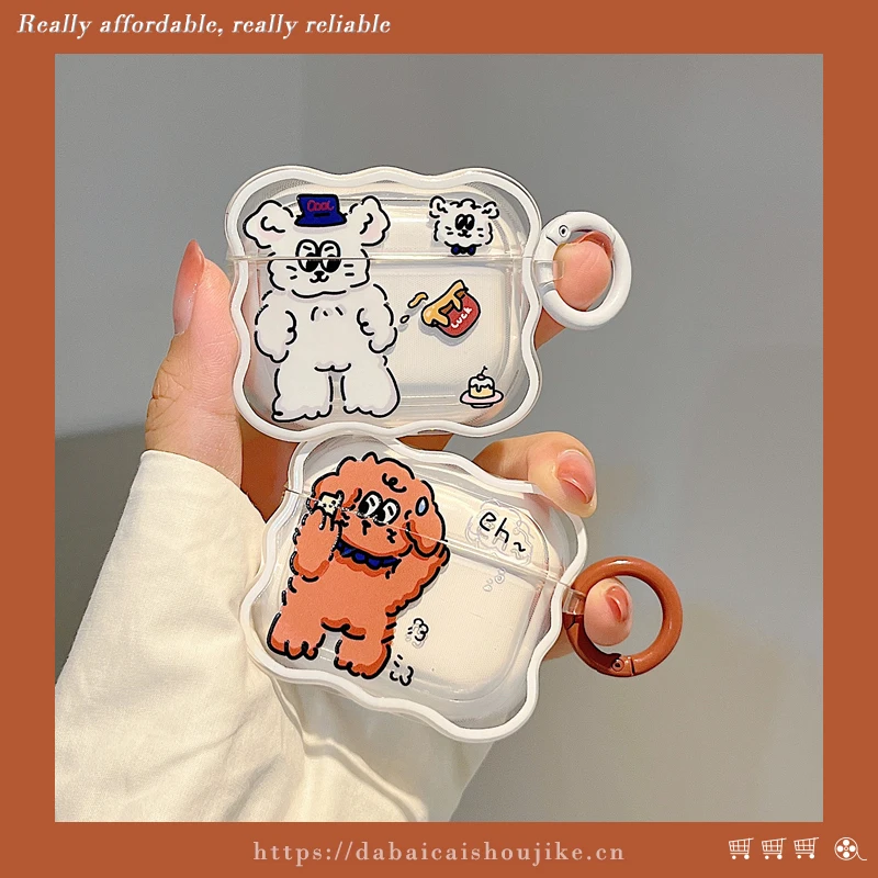Cute PuppyFor AirPodsPro3S Case1/2Apple Transparent Headset Silicone Female Soft Couple 
Cute PuppyFor AirPodsPro3S Case1/2Apple Transparent Headset Silicone Female Soft Couple