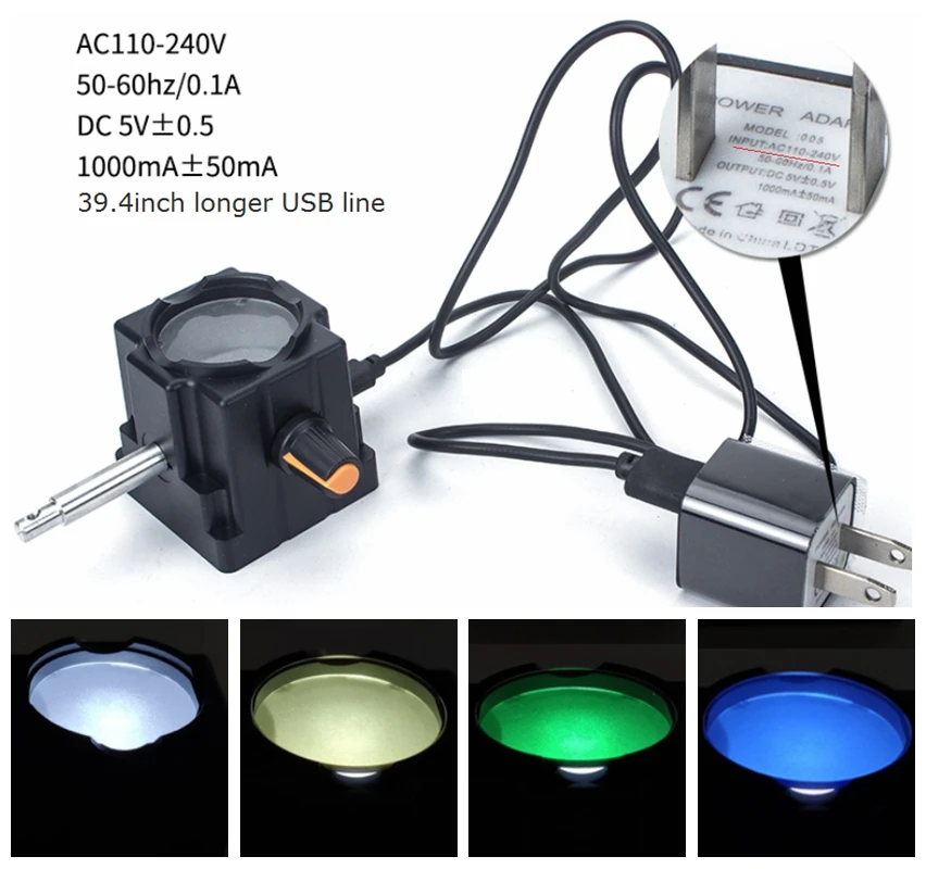 

Microscope LED Light Lamp Iluminator Adjustable Brightness Bottom Lighting Source for Lab XSP