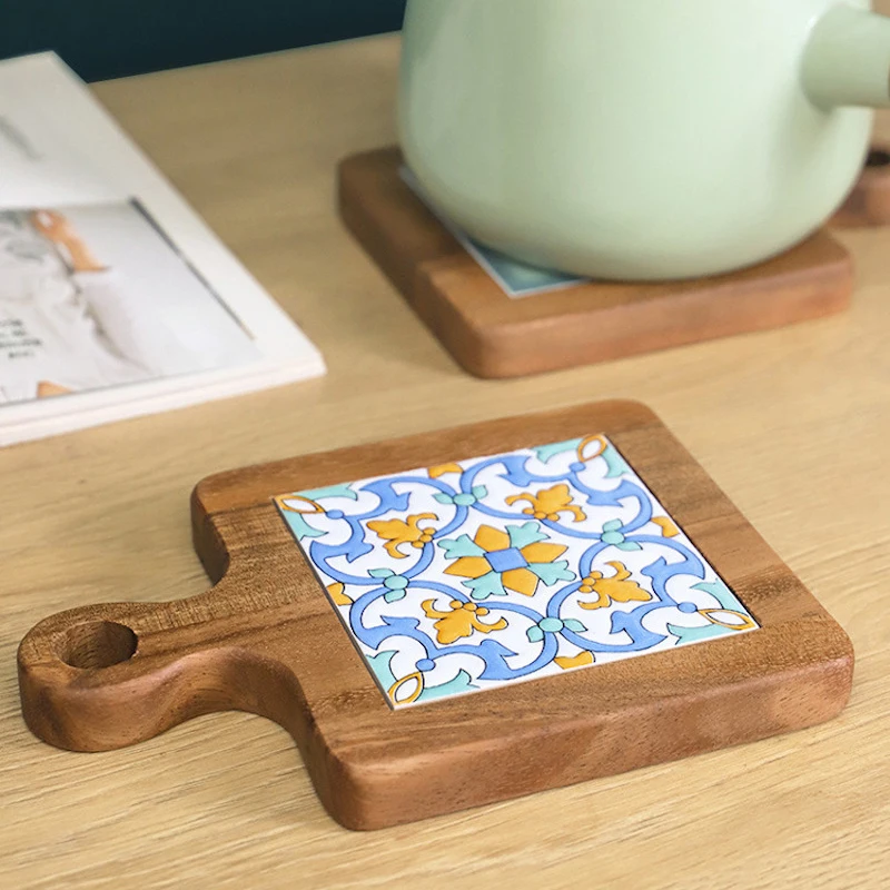 Креативная деревянная плитка из акации, коврики для горячих блюд, рама из натурального дерева для горячих кастрюль и сковородок
Креативная деревянная плитка из акации, коврики для горячих блюд, рама из натурального дерева для горячих кастрюль и сковородок