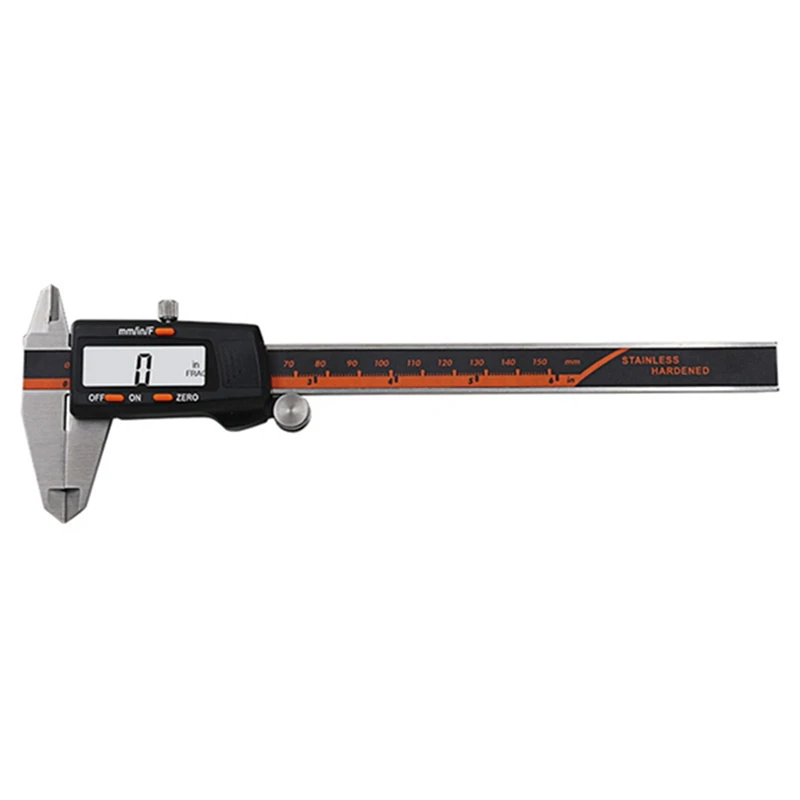 Stainless Steel Digital Display Caliper 150Mm Fraction/MM/ Inch High Precision Stainless Steel LCD Vernier Caliper
Stainless Steel Digital Display Caliper 150Mm Fraction/MM/ Inch High Precision Stainless Steel LCD Vernier Caliper