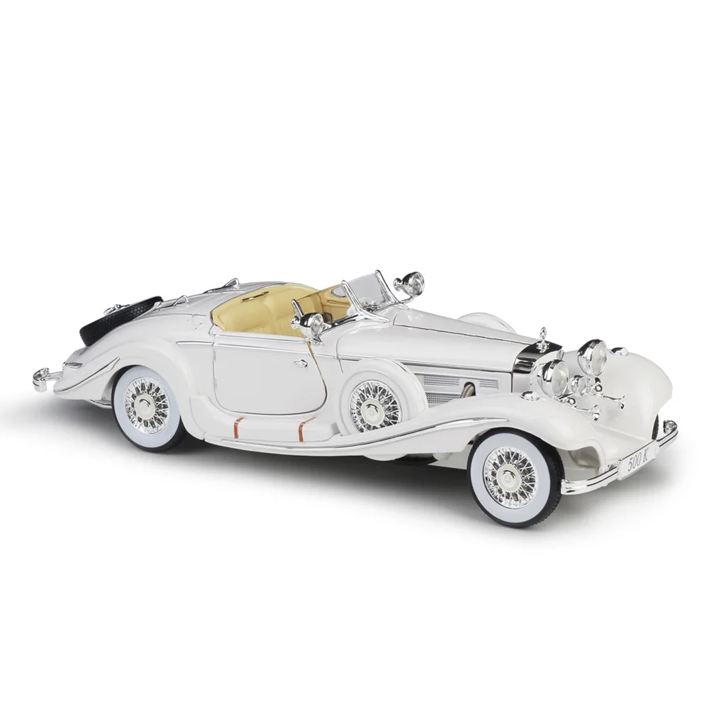 Maisto 1:18 Retro 1936 Mercedes-Benz 500K Diecast Car Model Collectible Souvenir Ornament Miniature Metal with Plastic Parts
Maisto 1:18 Retro 1936 Mercedes-Benz 500K Diecast Car Model Collectible Souvenir Ornament Miniature Metal with Plastic Parts