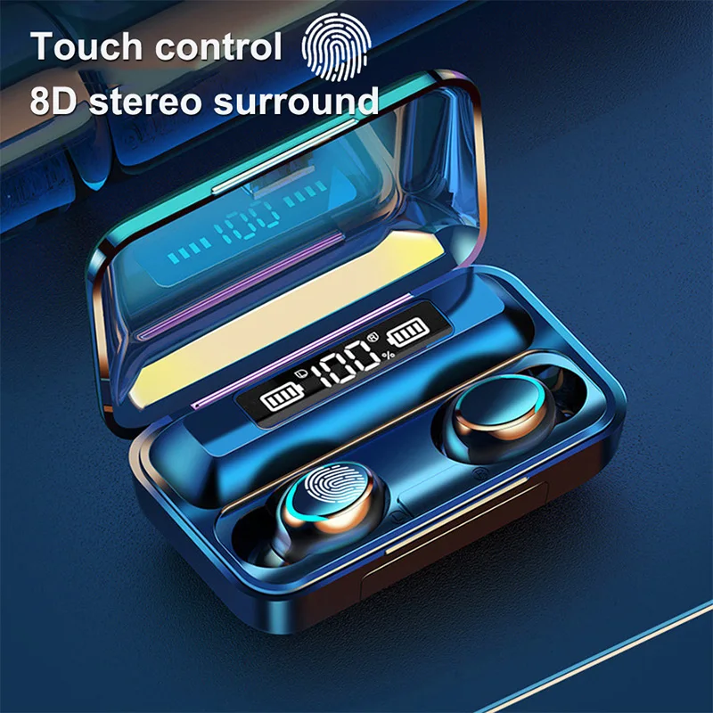 New F9-5C TWS Wireless Headphones Bluetooth 5.0 Earphones Power Display Headset With Touch Control 9D Stereo Mic Sports Earbuds
New F9-5C TWS Wireless Headphones Bluetooth 5.0 Earphones Power Display Headset With Touch Control 9D Stereo Mic Sports Earbuds
