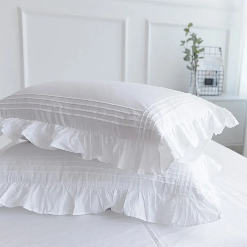 ARICK Cilected 100%Cotton Pillowcase Lotus Leaf Pillow Cover Princess Girl Dormitory White Ruffle Sleep Pillowcases 2 Pieces
ARICK Cilected 100%Cotton Pillowcase Lotus Leaf Pillow Cover Princess Girl Dormitory White Ruffle Sleep Pillowcases 2 Pieces