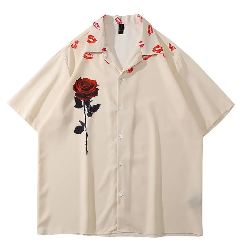 New High Street Brand Lips Kiss Button Up Shirt Men Women Kawaii Clothes Cuba Neck Oversized Apricot Blouse Loose Beach Hawaiian
New High Street Brand Lips Kiss Button Up Shirt Men Women Kawaii Clothes Cuba Neck Oversized Apricot Blouse Loose Beach Hawaiian