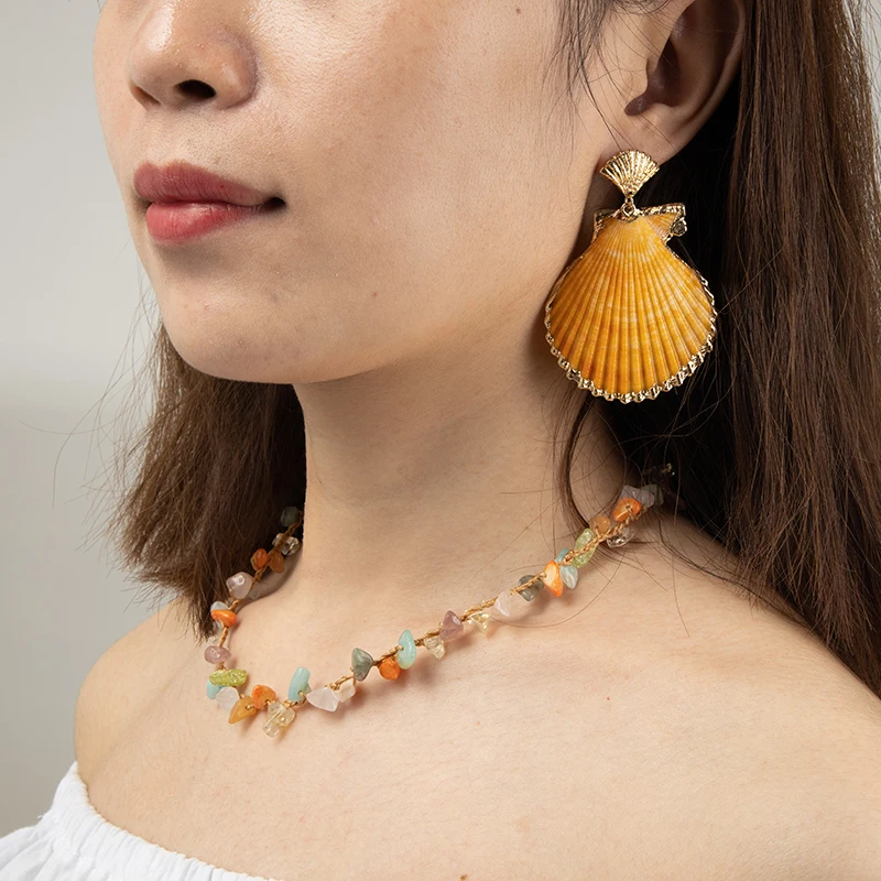 Jaeeyin 2021 New Arrivals Ethnic Colorful Irregular Natural Stone Bohemia Knit Semi-precious Sandy-beach Holiday Jewelry Necklac
Jaeeyin 2021 New Arrivals Ethnic Colorful Irregular Natural Stone Bohemia Knit Semi-precious Sandy-beach Holiday Jewelry Necklac