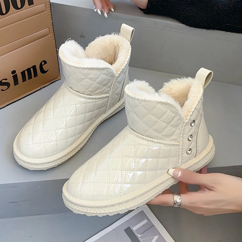 Rimocy Keep Warm Thick Plush Snow Boots Women Waterproof Non-slip Winter Shoes Woman 2022 New Patent Leather Flat Ankle Boots
Rimocy Keep Warm Thick Plush Snow Boots Women Waterproof Non-slip Winter Shoes Woman 2022 New Patent Leather Flat Ankle Boots