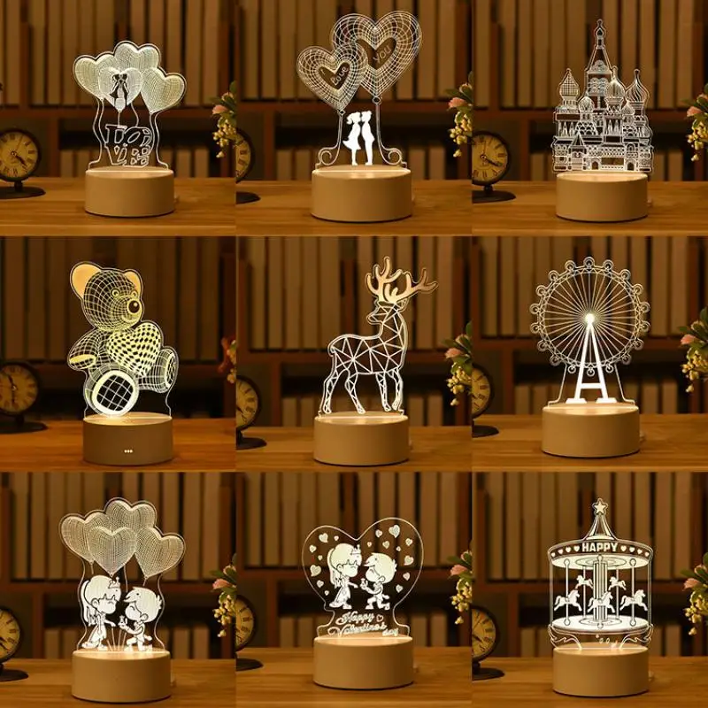 LED USB 3D Night Light Plug-In Cartoon Bedroom Children's Home Bedside Table Lamp Decoration Ornaments Colorful Touch Birthday
LED USB 3D Night Light Plug-In Cartoon Bedroom Children's Home Bedside Table Lamp Decoration Ornaments Colorful Touch Birthday