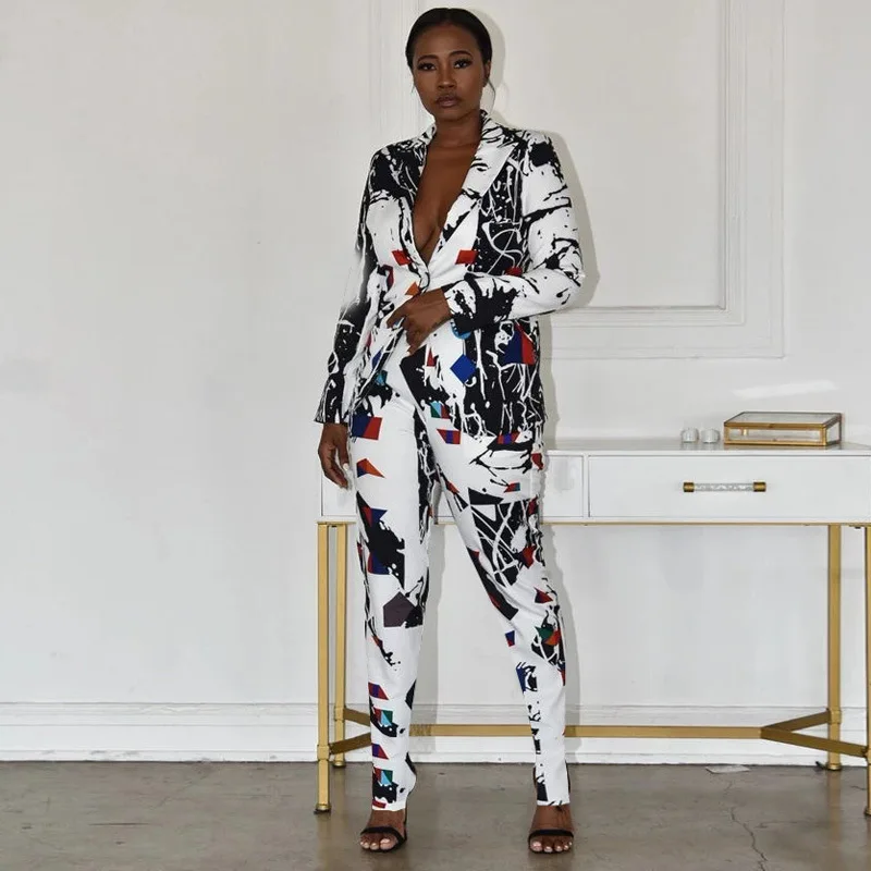 Two Piece Set Street Indie Print Blazer Suit Women Fashion Leopard Single Button Multicolor Blazer Club Party Suit Pant Suits
Two Piece Set Street Indie Print Blazer Suit Women Fashion Leopard Single Button Multicolor Blazer Club Party Suit Pant Suits