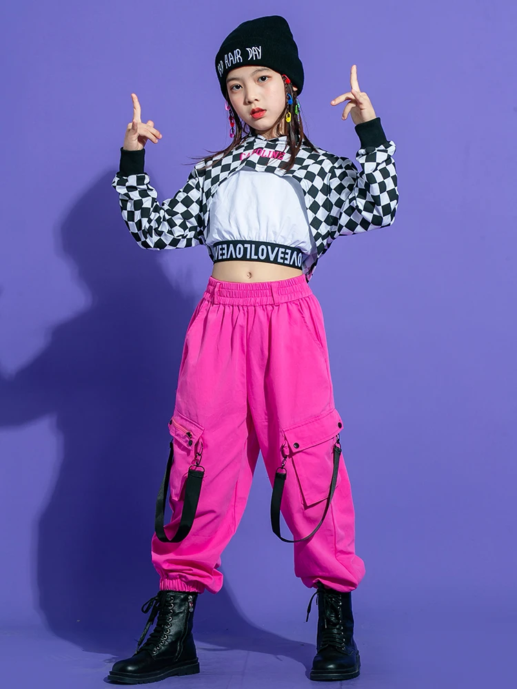 2021 New Jazz Dance Costumes Plaid Crop Tops Pink Hiphop Pants Street Dance Outfits Ballroom Hip Hop Dance Rave Clothes 110-180
2021 New Jazz Dance Costumes Plaid Crop Tops Pink Hiphop Pants Street Dance Outfits Ballroom Hip Hop Dance Rave Clothes 110-180