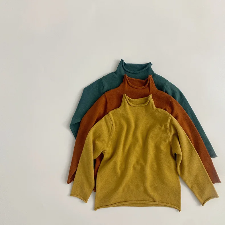 Autumn Winter New Children Knitted Undershirt Korean Version Boys Sweater Girls Turtleneck Sweaters Solid Color Knitted Sweater
Autumn Winter New Children Knitted Undershirt Korean Version Boys Sweater Girls Turtleneck Sweaters Solid Color Knitted Sweater