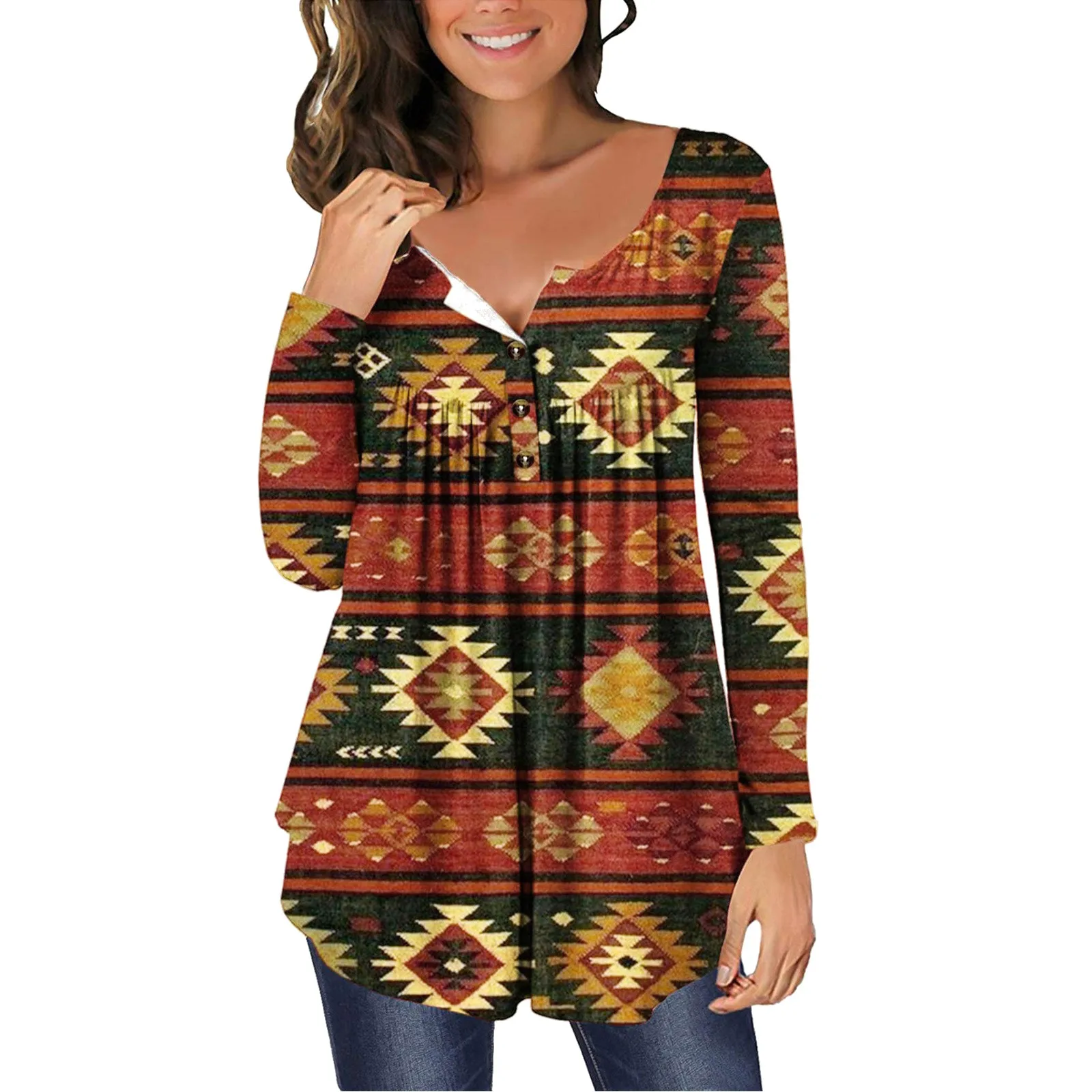 Womens Long Sleeve Crew Neck Flower Printed T Shirt Top Casual Slim Button Shirts Medium T Shirt 2 Sleeve Large Shirt for Women
Womens Long Sleeve Crew Neck Flower Printed T Shirt Top Casual Slim Button Shirts Medium T Shirt 2 Sleeve Large Shirt for Women