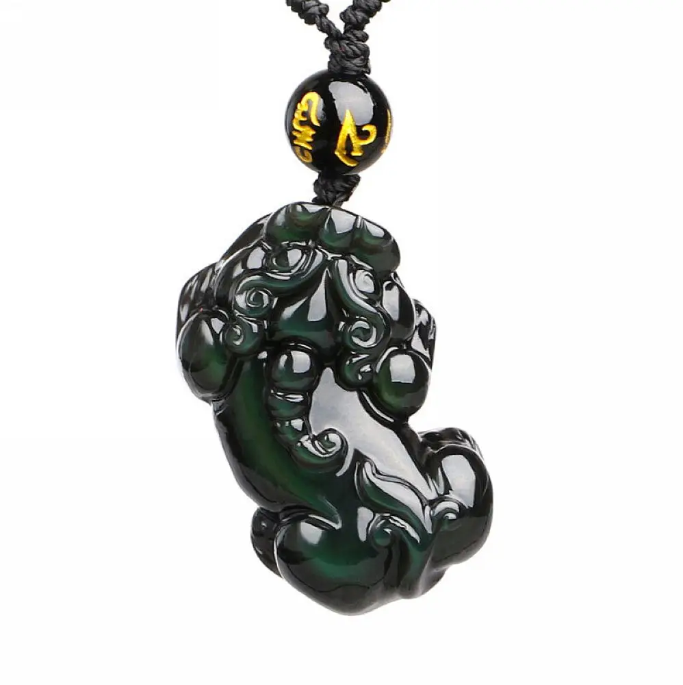 32mm Natural rainbow Obsidian Crystal tian lu PIXIU Pendant with Bead Chain great gift necklace men or Women
32mm Natural rainbow Obsidian Crystal tian lu PIXIU Pendant with Bead Chain great gift necklace men or Women