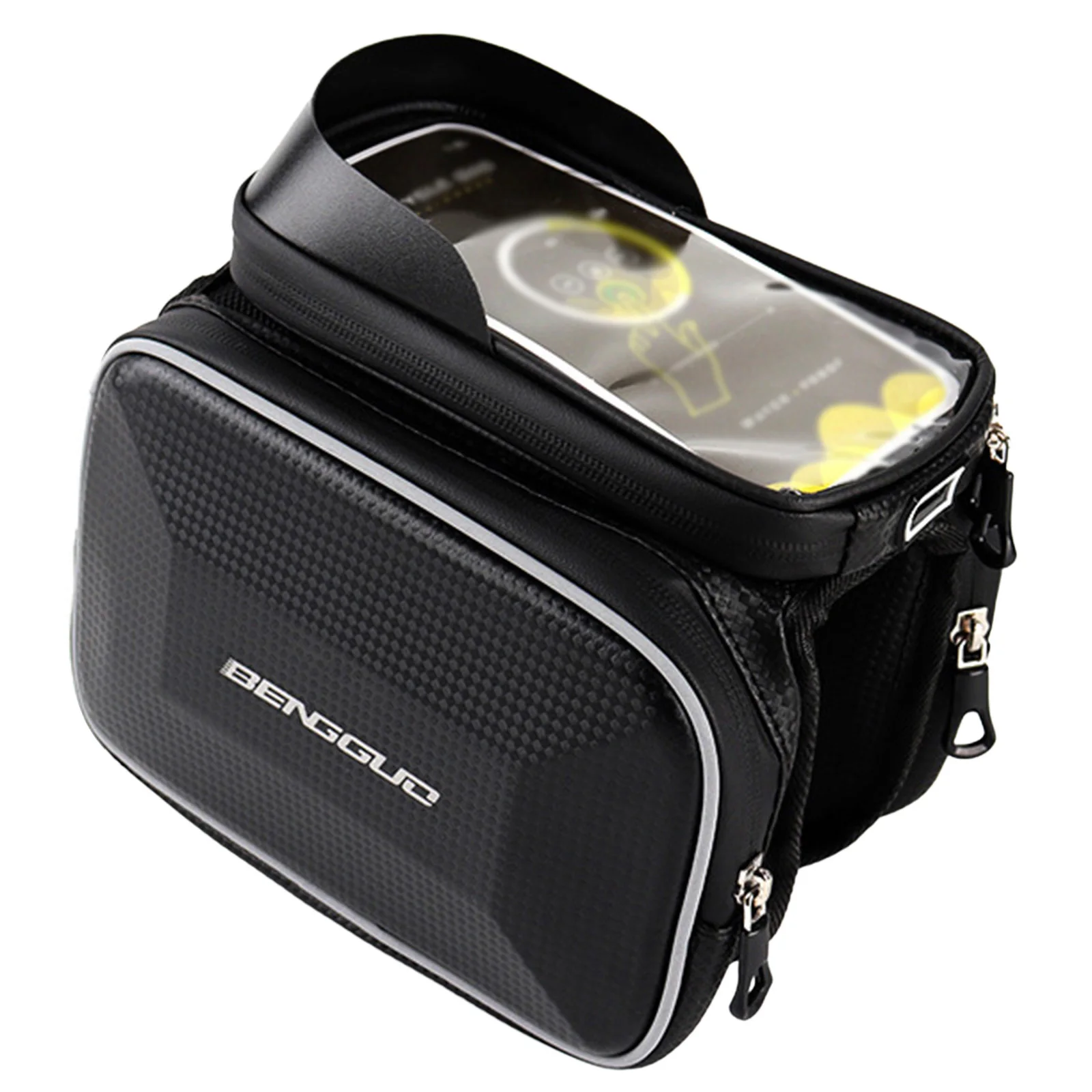 Durable Bike Bag Waterproof 3-in-1 Design Black Large Capacity PU Carbon Pattern TPU Touch Screen For Wallet Keys
Durable Bike Bag Waterproof 3-in-1 Design Black Large Capacity PU Carbon Pattern TPU Touch Screen For Wallet Keys