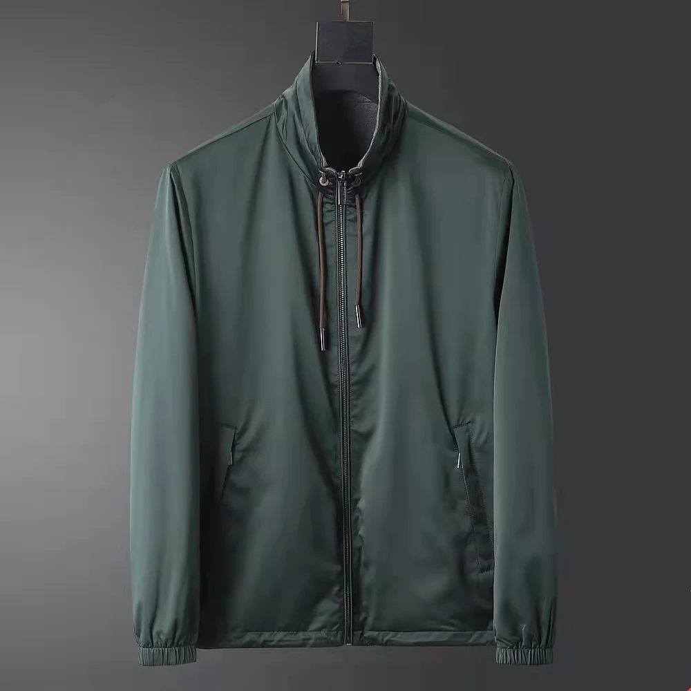 European and American men's wear spring 2022 new Long sleeve zipper solid color reversible Fashionable stand-up collar jacket
European and American men's wear spring 2022 new Long sleeve zipper solid color reversible Fashionable stand-up collar jacket