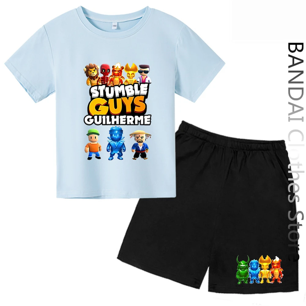 

2023 Games Stumble Guys T Shirt For 3 to 14 Ys Kids Clothes Baby Boys T-shirt Kid Girls Tops Tee Children Clothing Boy T-shirts