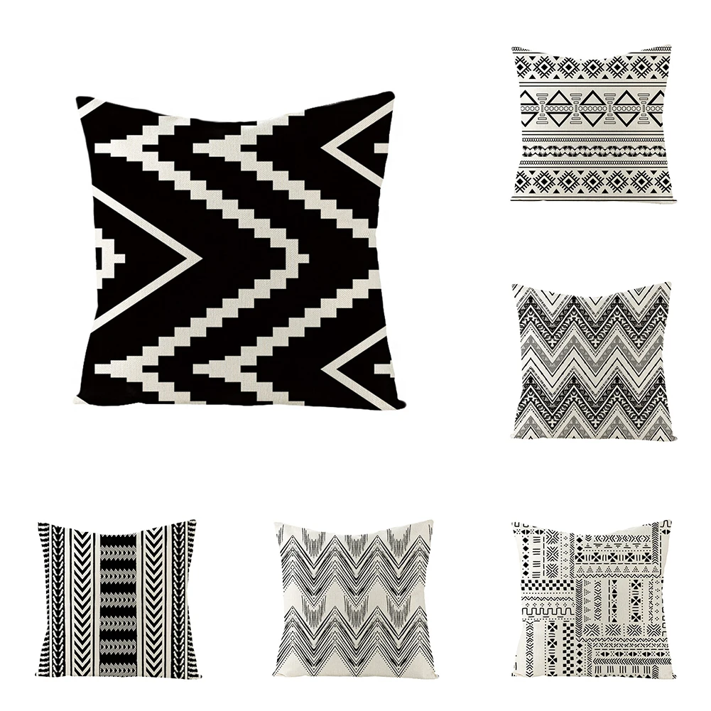 1x Black And White Geometric Linen Decorative Sofa Cushion Case Bed Pillow Cover Home Decor Car Cushion Cover 45x45cm
1x Black And White Geometric Linen Decorative Sofa Cushion Case Bed Pillow Cover Home Decor Car Cushion Cover 45x45cm