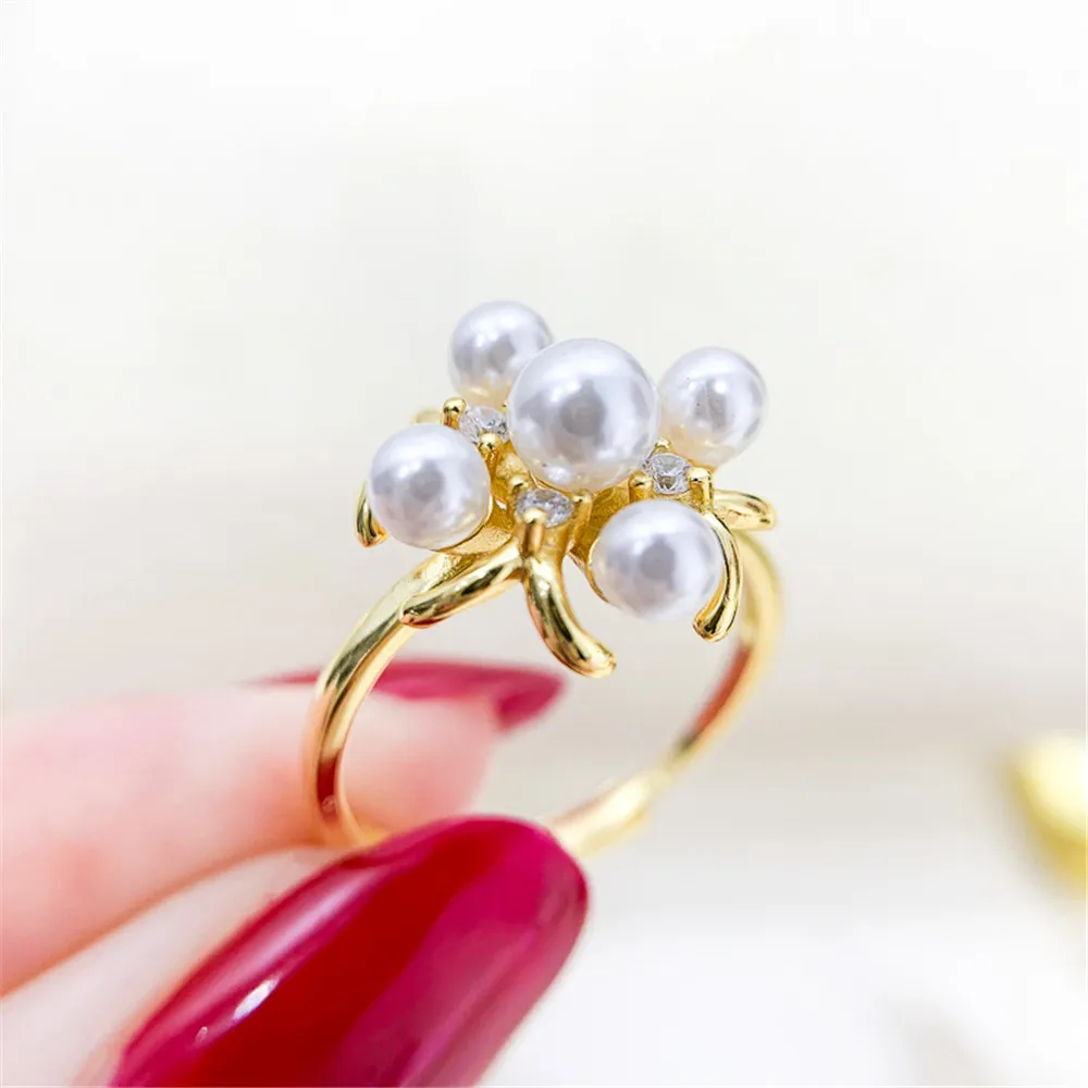 S925 Sterling Silver Ring Settings Accessory DIY Pearl Ring Making Jewelry For Women Gift
S925 Sterling Silver Ring Settings Accessory DIY Pearl Ring Making Jewelry For Women Gift