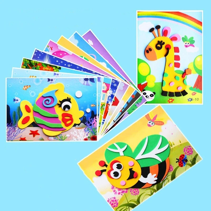 Puxida 10pcs/lot Toddlers DIY EVA Foam Stickers Montessori Toys Early Learning Puzzle Toy For Boy Girl Exercise Hand Ability Kid
Puxida 10pcs/lot Toddlers DIY EVA Foam Stickers Montessori Toys Early Learning Puzzle Toy For Boy Girl Exercise Hand Ability Kid