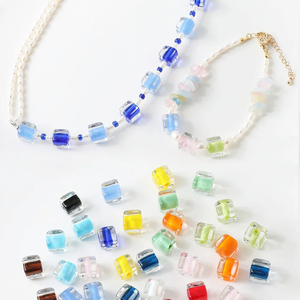 6PCS 10mm Square Glass Beads Pendant Bracelet Necklace Charms for Jewelry Making Diy Earrings Supplies Hand Made Accessories
6PCS 10mm Square Glass Beads Pendant Bracelet Necklace Charms for Jewelry Making Diy Earrings Supplies Hand Made Accessories