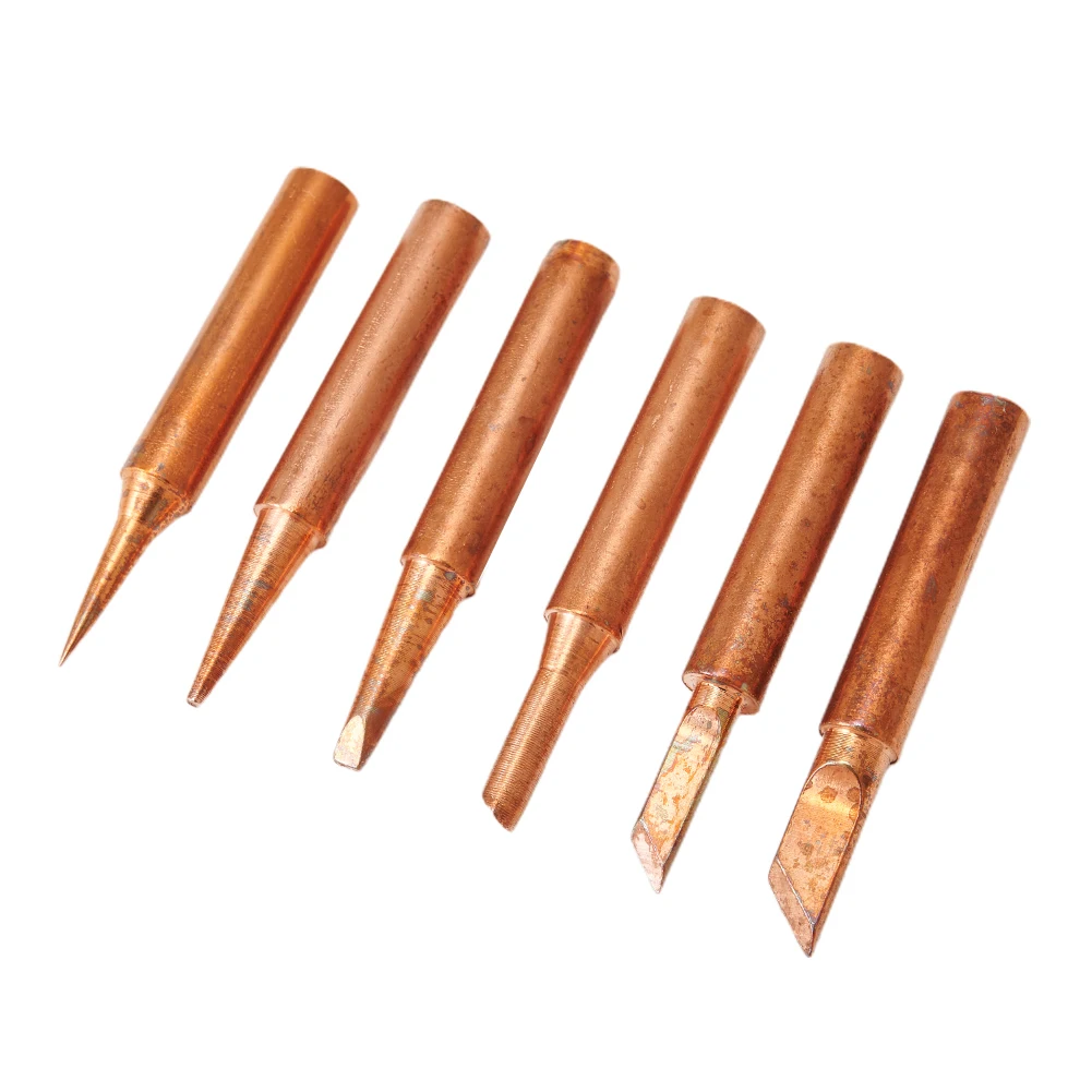 Hand Soldering Tips Accessories Welding Tool 936/937/938/969/8586/852D 6pcs 6 shapes Copper Solder Iron 900M-T
Hand Soldering Tips Accessories Welding Tool 936/937/938/969/8586/852D 6pcs 6 shapes Copper Solder Iron 900M-T