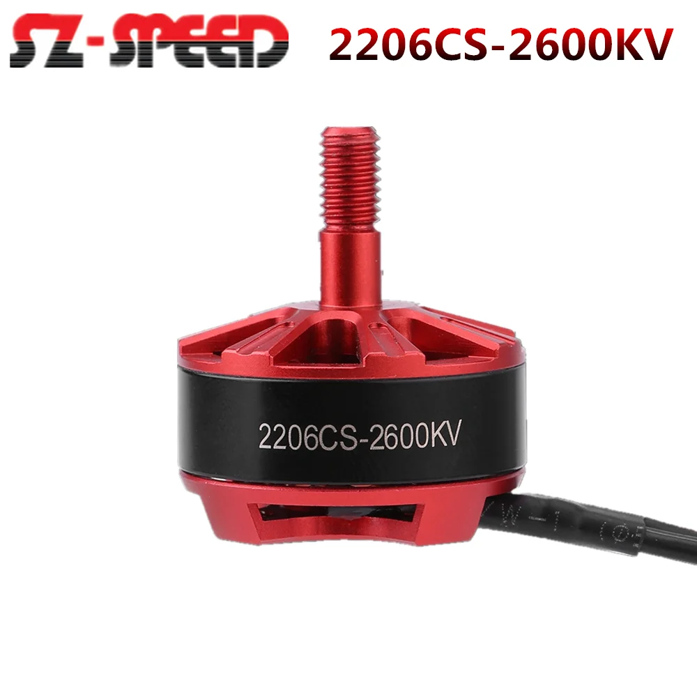 

SZ-Speed 2206CS 2600KV 12V 3-4S Lipo Red Violence CCW Brushless Motor for FPV Racing Drone Quadcopter