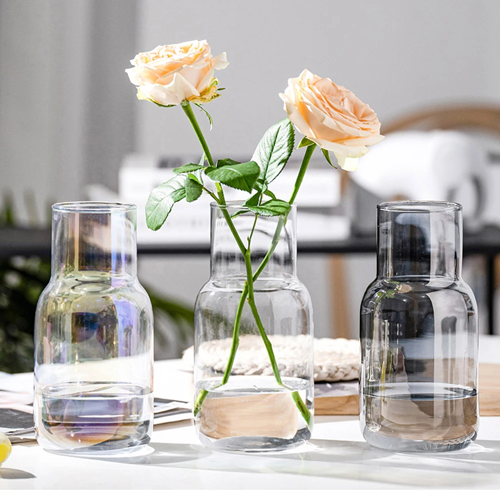Nordic Home Decor Creative Black Transparent Glass Vase Hydroponic Vase Dried Flower Desk Accessories Modern Decoration Vase
Nordic Home Decor Creative Black Transparent Glass Vase Hydroponic Vase Dried Flower Desk Accessories Modern Decoration Vase