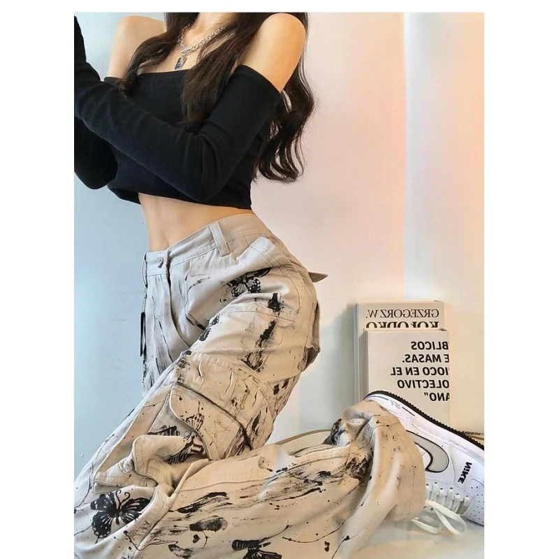 GLAUKE women spring Splattered ink tie-dye butterfly tooling pants y2k straight loose hot girl high street design pants womens
GLAUKE women spring Splattered ink tie-dye butterfly tooling pants y2k straight loose hot girl high street design pants womens