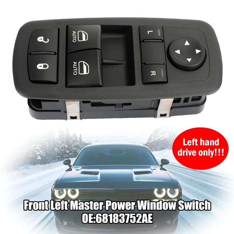 Front Left Master Power Glass Switch Glass Control Switch For Dodge Challenger 2015-2017 68183752AE
Front Left Master Power Glass Switch Glass Control Switch For Dodge Challenger 2015-2017 68183752AE
