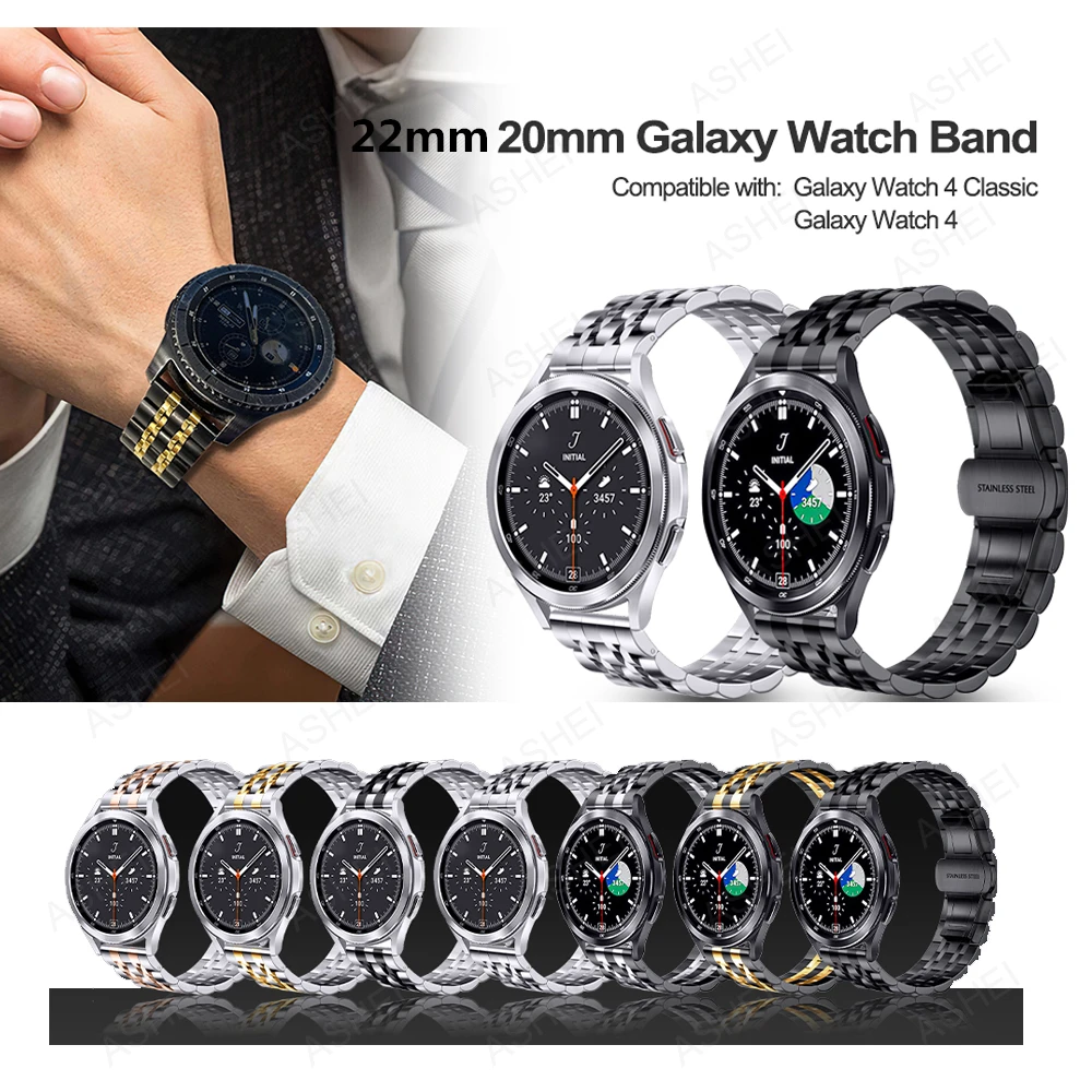 22/20mm strap for samsung galaxy watch 4/4 classic 44mm 40mm 46mm 42mm band Stainless Steel correa for galaxy watch 3 45mm strap
22/20mm strap for samsung galaxy watch 4/4 classic 44mm 40mm 46mm 42mm band Stainless Steel correa for galaxy watch 3 45mm strap