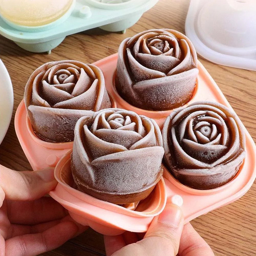 Ice Molds 3D Rose Large Ice Cube Trays Make 4 Giant Cute Flower Shape Ice Silicone Rubber Fun Big Ice Ball Maker Whisky Cocktail
Ice Molds 3D Rose Large Ice Cube Trays Make 4 Giant Cute Flower Shape Ice Silicone Rubber Fun Big Ice Ball Maker Whisky Cocktail