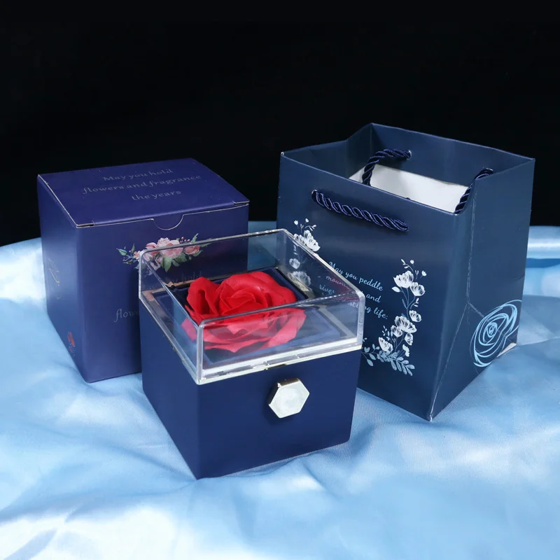 Soap Rose Flower Jewelry Box Romantic Wedding Ring Box Valentines Day Propose Rotating Ring Necklace Jewelry Boxes Gift Box New
Soap Rose Flower Jewelry Box Romantic Wedding Ring Box Valentines Day Propose Rotating Ring Necklace Jewelry Boxes Gift Box New