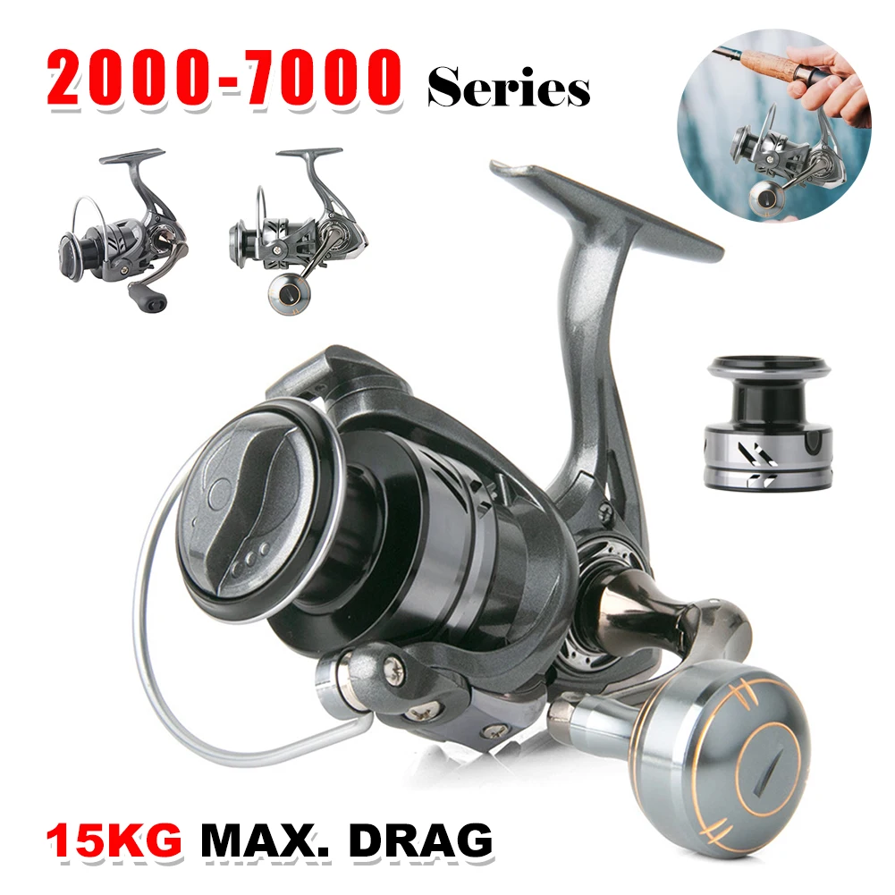 Fishing Reel DC2000-700 Max Drag 15KG 5.2:1 Gear Spinning Reel Carp Fishing Saltwater Freshwater Reel Fishing Accessories
Fishing Reel DC2000-700 Max Drag 15KG 5.2:1 Gear Spinning Reel Carp Fishing Saltwater Freshwater Reel Fishing Accessories