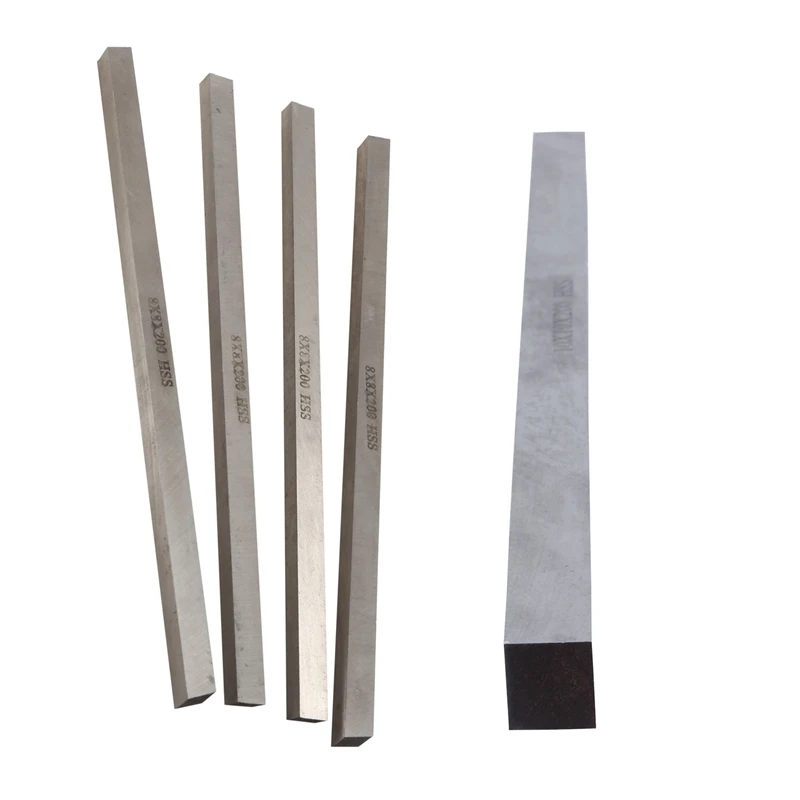 ABHU 5 Pcs Lathe HSS Tool Bit: 1 Pcs 10Mm Parting Milling Lathe HSS Tool Bit Gray & 4 Pcs Lathe Square Cutting Tool Bits 8Mm
ABHU 5 Pcs Lathe HSS Tool Bit: 1 Pcs 10Mm Parting Milling Lathe HSS Tool Bit Gray & 4 Pcs Lathe Square Cutting Tool Bits 8Mm