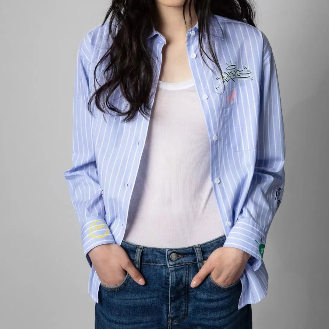Women's classic Graffiti Print Shirt tops fashion casual turn-down collar long sleeve lady blouse 2022 new
Women's classic Graffiti Print Shirt tops fashion casual turn-down collar long sleeve lady blouse 2022 new
