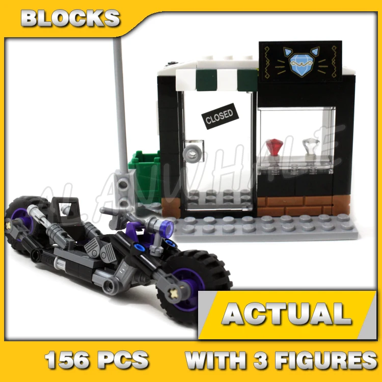 156pcs Super Fighter Catwoman Catcycle Chase Getaway Pursuit Jewelry Store 10627 Building Blocks Toy Compatible With Model
156pcs Super Fighter Catwoman Catcycle Chase Getaway Pursuit Jewelry Store 10627 Building Blocks Toy Compatible With Model