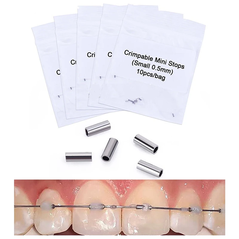 50PCS Dental Orthodontic Crimpable Mini Stops 0.5mm 0.8mm Dentistry Accessories Crimpable Hooks on Archwire Bracket for Clinic
50PCS Dental Orthodontic Crimpable Mini Stops 0.5mm 0.8mm Dentistry Accessories Crimpable Hooks on Archwire Bracket for Clinic