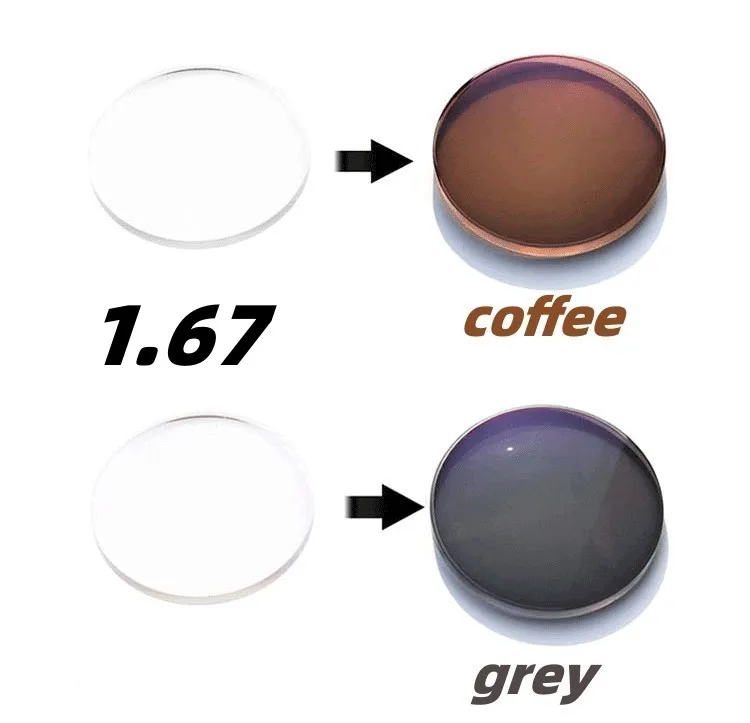 1.67 Ultra thin and high-definition photochromic prescription lenses UV protection
1.67 Ultra thin and high-definition photochromic prescription lenses UV protection