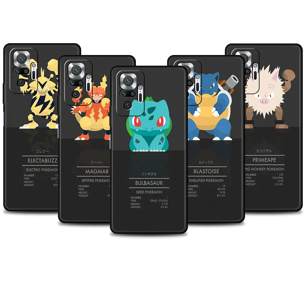 Cover Funda for Xiaomi Redmi Note 9 9s 9t 8t 8 7 10 11 11e Pro Silicone redmi 9 9a 9c 8 7a k40 10 2022 Case Pokemon Introduction
Cover Funda for Xiaomi Redmi Note 9 9s 9t 8t 8 7 10 11 11e Pro Silicone redmi 9 9a 9c 8 7a k40 10 2022 Case Pokemon Introduction