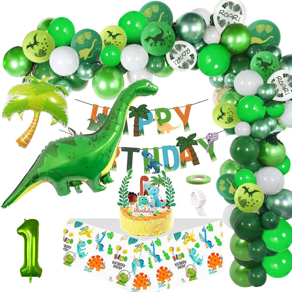 1-9 Year Boy Birthday Green Dino Print Balloon Dinosaur Birthday Party Decorations with Cake Topper Tablecloth Baby Shower Decor
1-9 Year Boy Birthday Green Dino Print Balloon Dinosaur Birthday Party Decorations with Cake Topper Tablecloth Baby Shower Decor