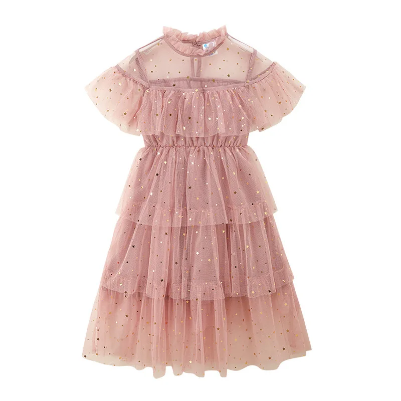 

Летнее платье для маленьких принцесс, платье для девочек, детское Хлопковое платье, кружевное платье для детей и подростков, необычная одеж...