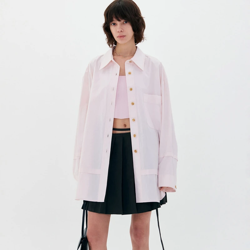 2023 Spring and Summer New Shirt Women Solid Color Loose Single-breasted Long-sleeved Shirt
2023 Spring and Summer New Shirt Women Solid Color Loose Single-breasted Long-sleeved Shirt