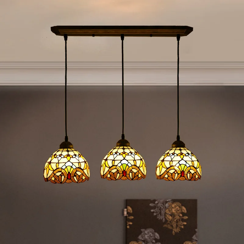 Stained Glass Pendant Lights Baroque 3 Lights For Dining Room Kitchen Hotel Suspension Light hanglamp LED Pendant Lamps
Stained Glass Pendant Lights Baroque 3 Lights For Dining Room Kitchen Hotel Suspension Light hanglamp LED Pendant Lamps