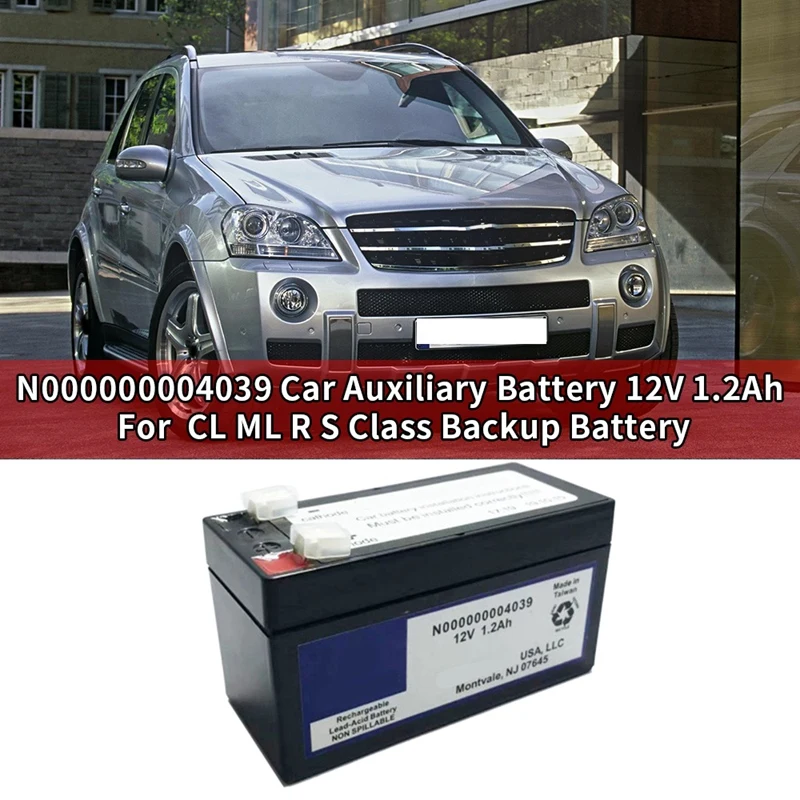 N000000004039 Car Auxiliary Battery 12V 1.2Ah For Mercedes-Benz CL ML R S Class Backup Battery
N000000004039 Car Auxiliary Battery 12V 1.2Ah For Mercedes-Benz CL ML R S Class Backup Battery