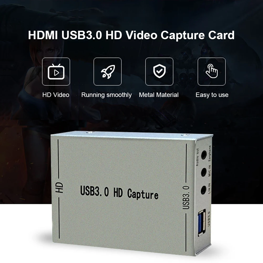 HD Video Capture Card Portable Carrying Decor USB3.0 HDMI-compatible Dustproof for PS4 Switch Live Streaming Recording Device
HD Video Capture Card Portable Carrying Decor USB3.0 HDMI-compatible Dustproof for PS4 Switch Live Streaming Recording Device