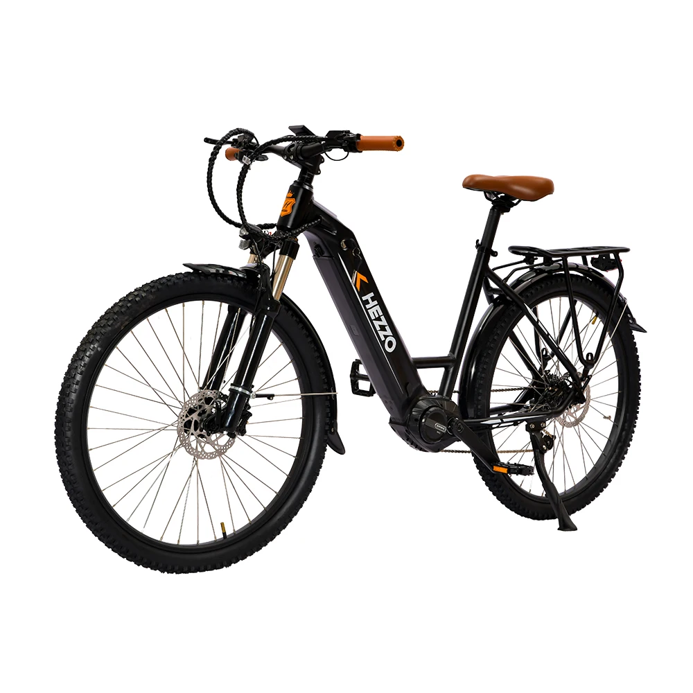 HEZZO 27.5" 48v 500w BAFANG M600 Mid Drive Ebike 17.5Ah LG Long Range Puncture Proof Step Thru Electric City Bike Hybrid Bicycle
HEZZO 27.5" 48v 500w BAFANG M600 Mid Drive Ebike 17.5Ah LG Long Range Puncture Proof Step Thru Electric City Bike Hybrid Bicycle
