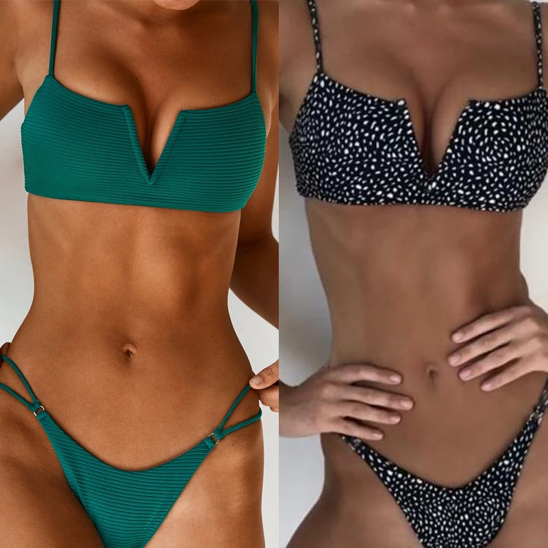 Biquini Low Waist Beach Wear Set 2022 Halter Swimwear Swimming Suit for Women V type top Split Swimsuit Thong Bikinis Ropa Mujer
Biquini Low Waist Beach Wear Set 2022 Halter Swimwear Swimming Suit for Women V type top Split Swimsuit Thong Bikinis Ropa Mujer