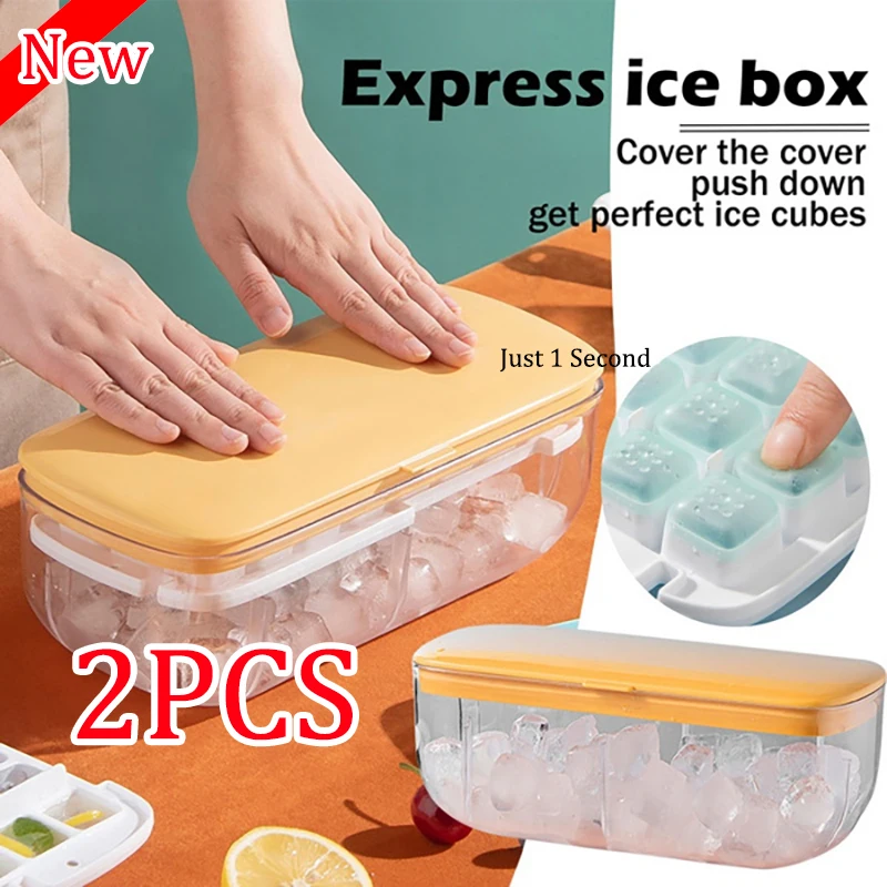 Press Type New Silicone Square Ice Mold Ice Cube Trays Lid Mold Storage Box Creative Tool Ice Cube Maker Cool Drinks Kitchen Bar
Press Type New Silicone Square Ice Mold Ice Cube Trays Lid Mold Storage Box Creative Tool Ice Cube Maker Cool Drinks Kitchen Bar