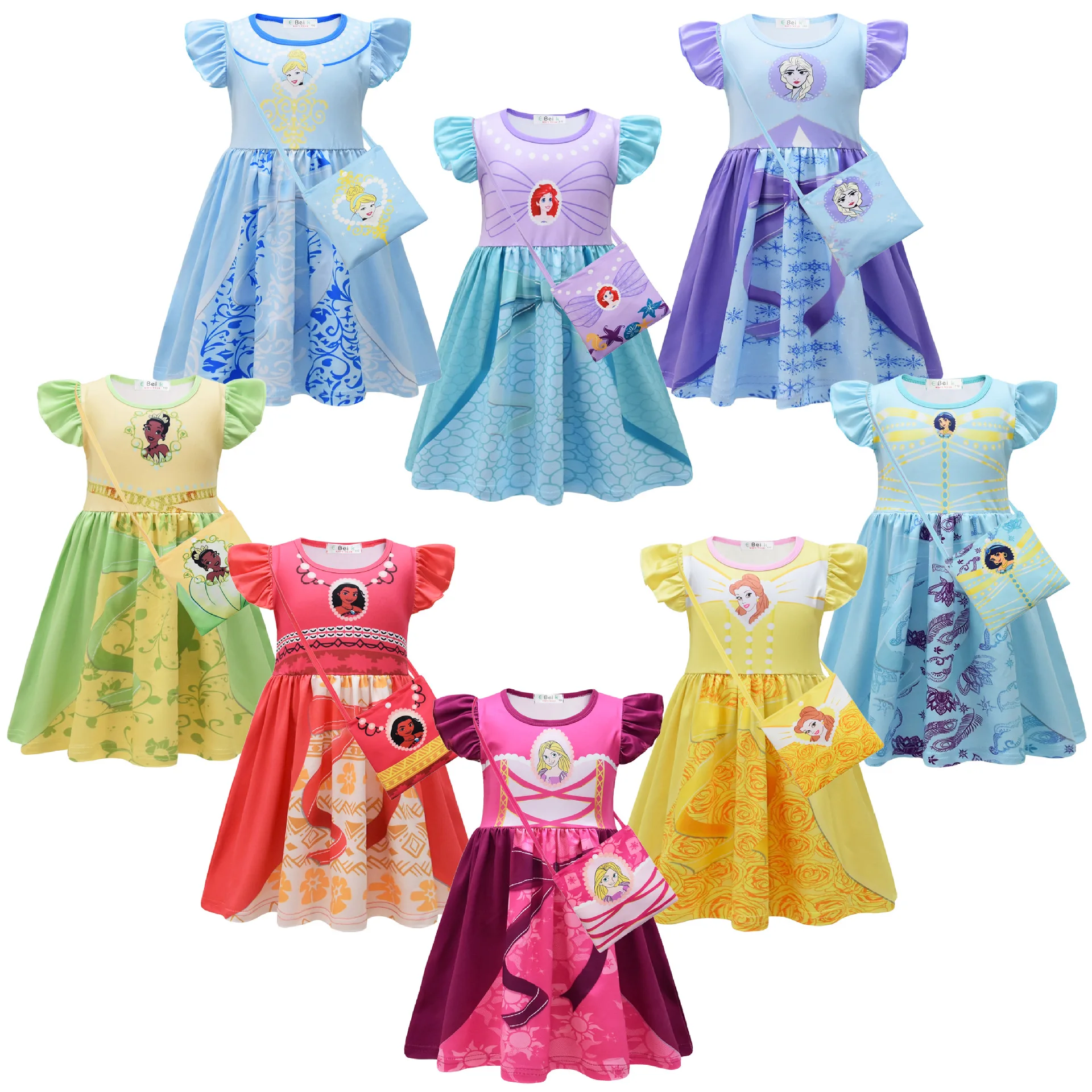 Girls Cartoon Snow Queen Elsa Anna Print Flying Sleeve Twirl Dress Christmas Costume Princess Dresses Birthday Party Clothing
Girls Cartoon Snow Queen Elsa Anna Print Flying Sleeve Twirl Dress Christmas Costume Princess Dresses Birthday Party Clothing