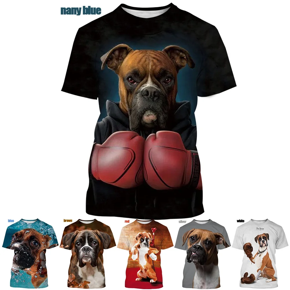 New Fashion 3D Cute Animal Boxing Dog Print T-shirt Men's Creative Casual Street Fun Boxing Dog Short Sleeve Top
New Fashion 3D Cute Animal Boxing Dog Print T-shirt Men's Creative Casual Street Fun Boxing Dog Short Sleeve Top