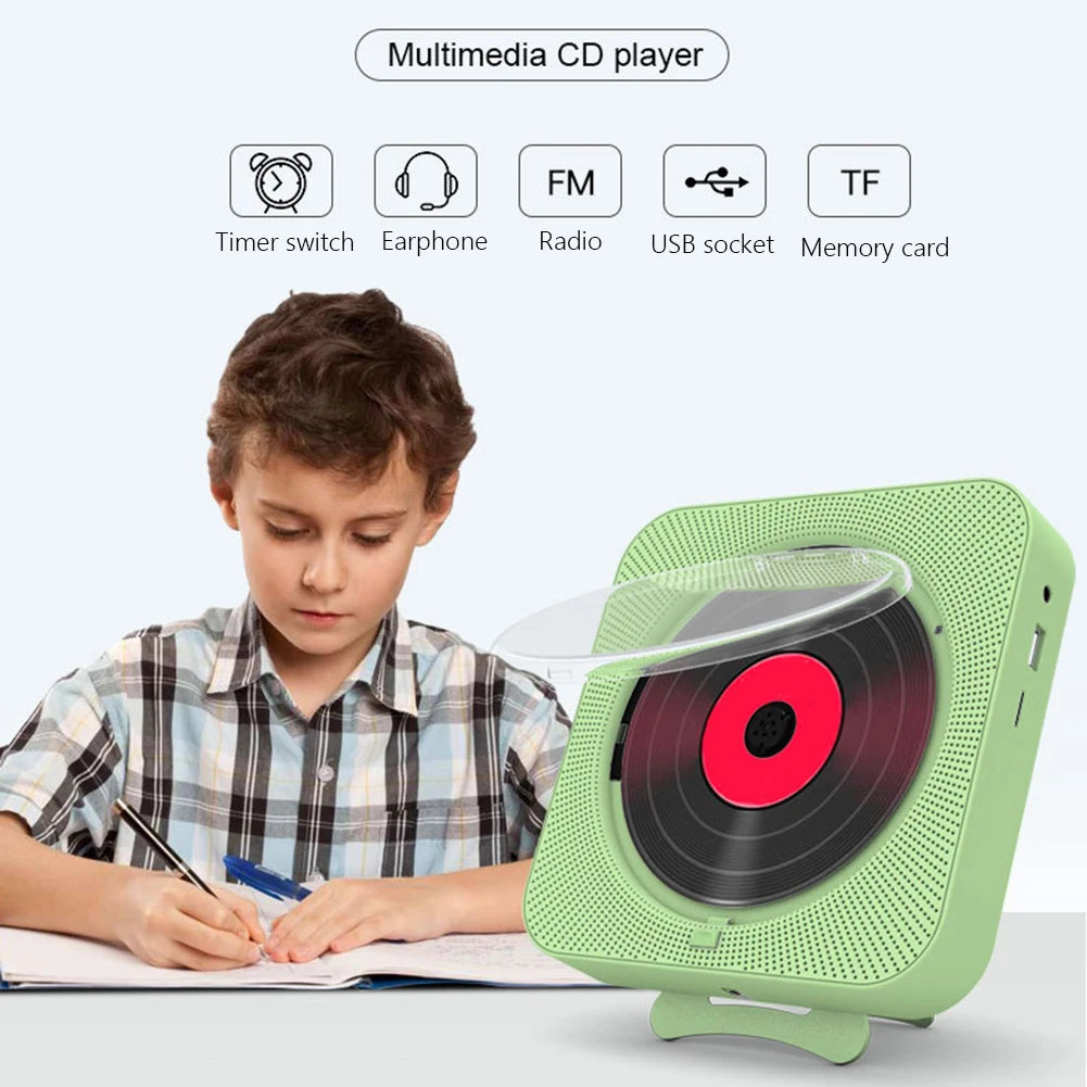 Portable CD Player Bluetooth Speaker Stereo CD Players LED Screen Wall Mountable CD Music Player with IR Remote Control FM Radio
Portable CD Player Bluetooth Speaker Stereo CD Players LED Screen Wall Mountable CD Music Player with IR Remote Control FM Radio